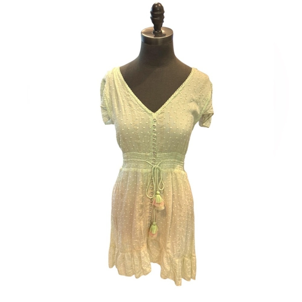 Celina Mini Dress Back Tie Tiered One Size